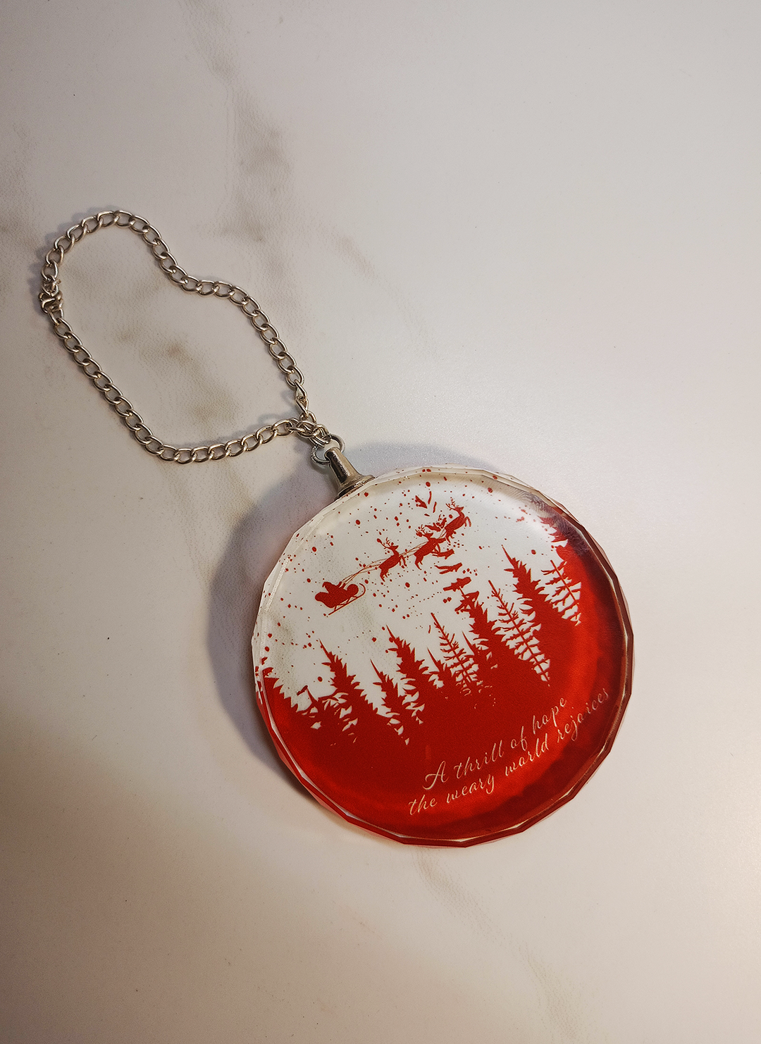Glass Ornament Thrill of Hope 1
