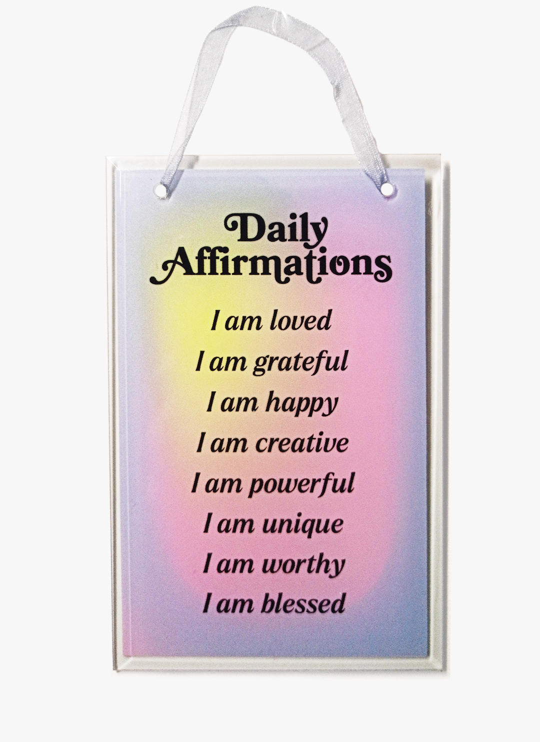 Glass Ornament: Daily Affirmations