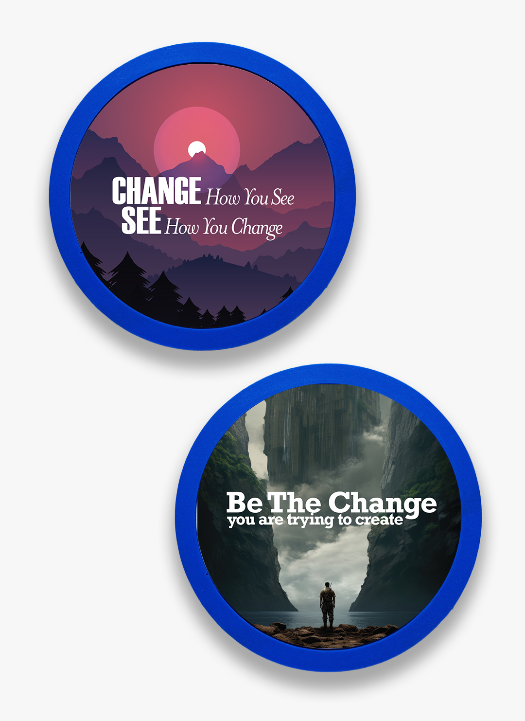 Silicon Motivational Coaster: Change(Set of 2)